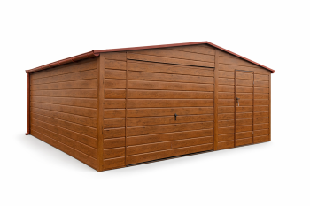 GARAŻ BLASZANY 6m x 5,8m z jedną bramą i drzwiami wejściowymi | multigloss. BL18