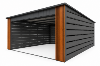 CARPORT 6m x 5,8m z lamelami | grafit BL30